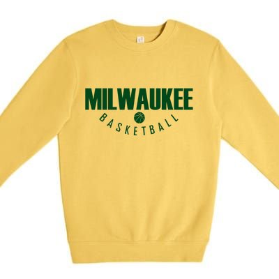 Classic Milwaukee Basketball Premium Crewneck Sweatshirt