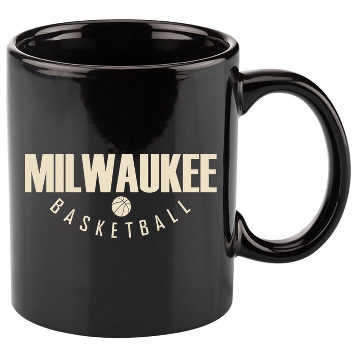 Classic Milwaukee Basketball 11oz C Handle Ceramic Mug