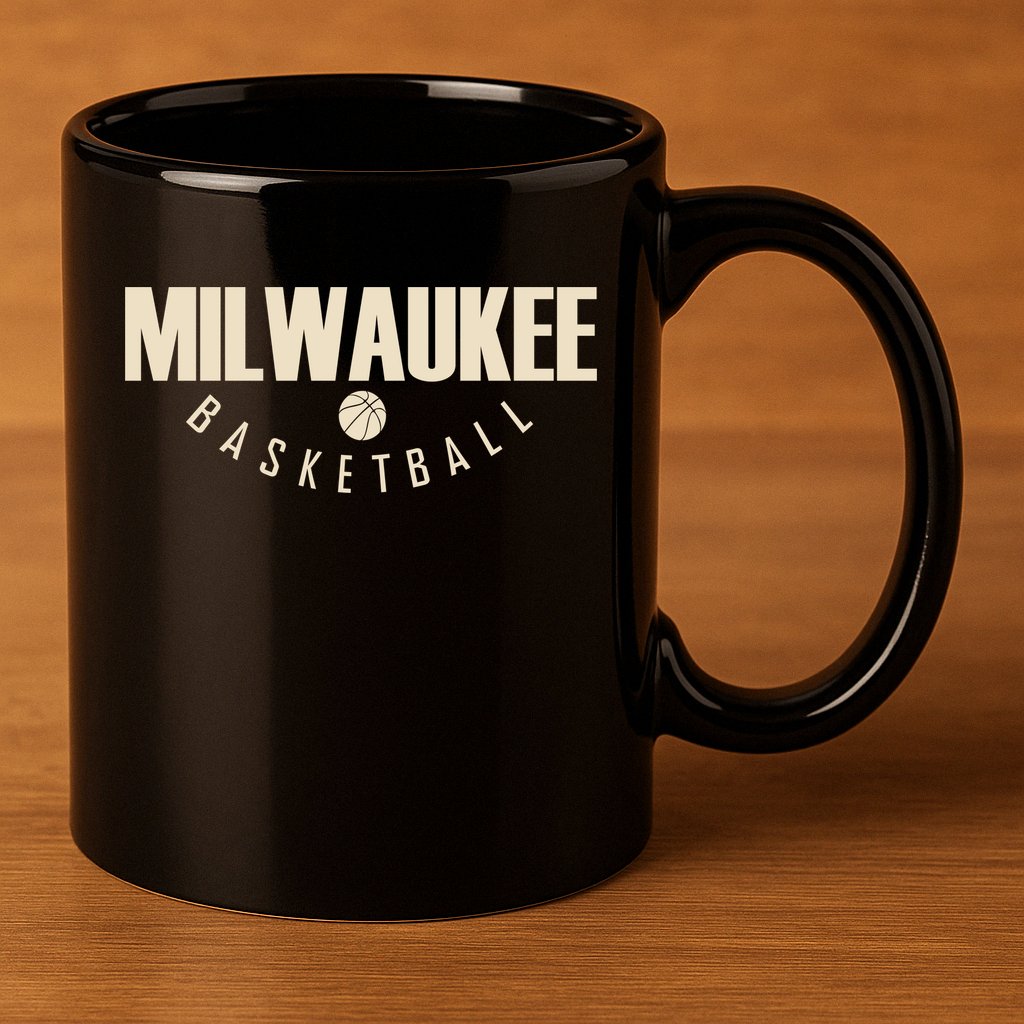 Classic Milwaukee Basketball 11oz C Handle Ceramic Mug