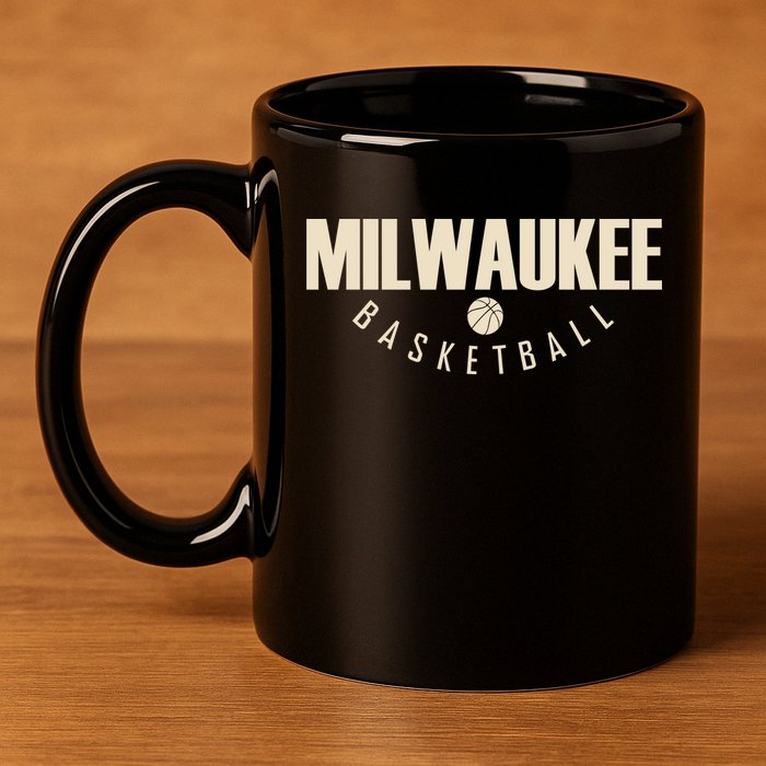 Classic Milwaukee Basketball 11oz C Handle Ceramic Mug