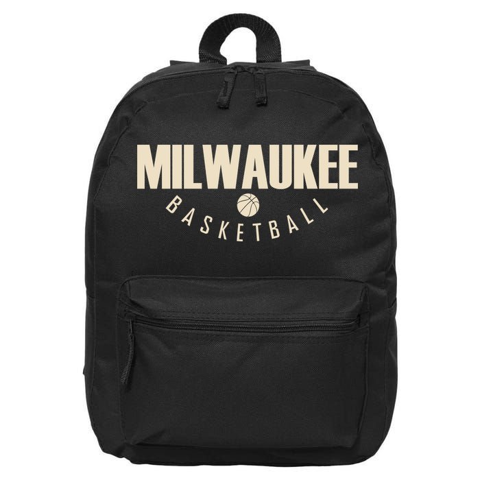 Classic Milwaukee Basketball 16 in Basic Backpack