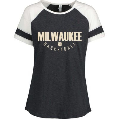 Classic Milwaukee Basketball Enza Ladies Jersey Colorblock Tee