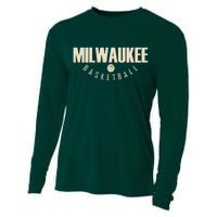 Classic Milwaukee Basketball Cooling Performance Long Sleeve Crew