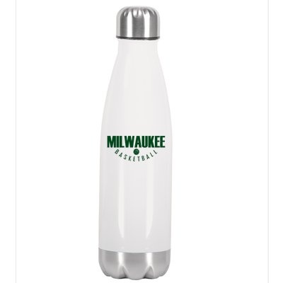 Classic Milwaukee Basketball Stainless Steel Insulated Water Bottle