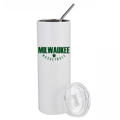 Classic Milwaukee Basketball Stainless Steel Tumbler