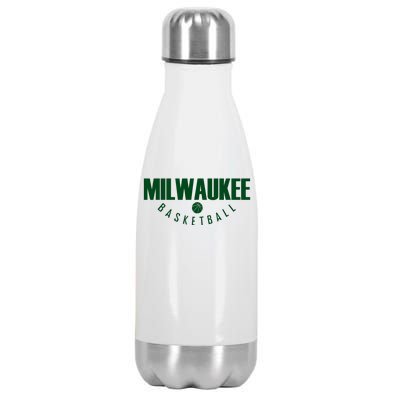 Classic Milwaukee Basketball Stainless Steel Insulated Water Bottle