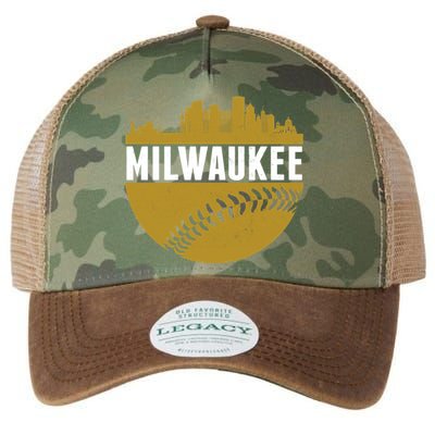 Classic Milwaukee Skyline Baseball  Legacy Tie Dye Trucker Hat