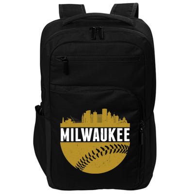 Classic Milwaukee Skyline Baseball  Impact Tech Backpack