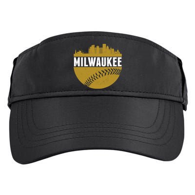 Classic Milwaukee Skyline Baseball  Adult Drive Performance Visor