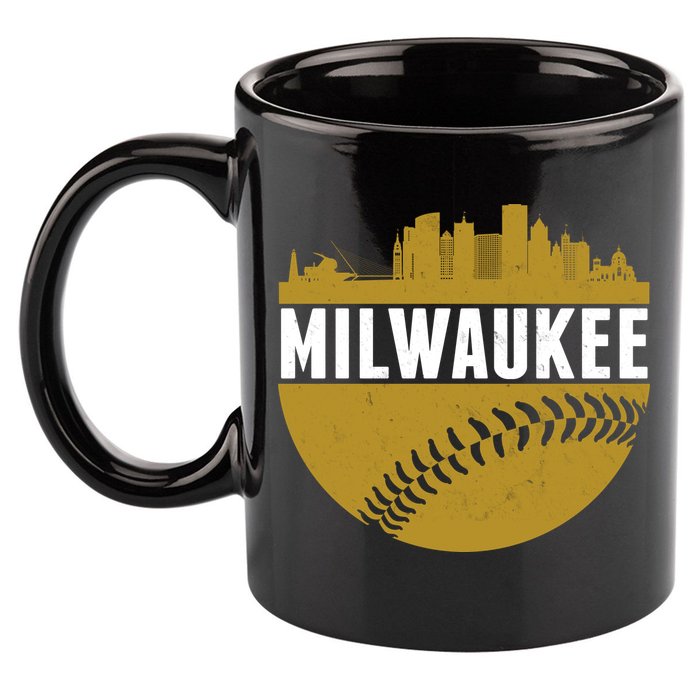 Classic Milwaukee Skyline Baseball  11oz C Handle Ceramic Mug