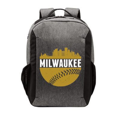 Classic Milwaukee Skyline Baseball  Vector Backpack