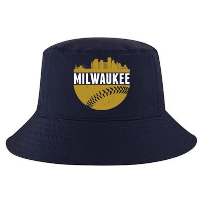 Classic Milwaukee Skyline Baseball  Cool Comfort Performance Bucket Hat