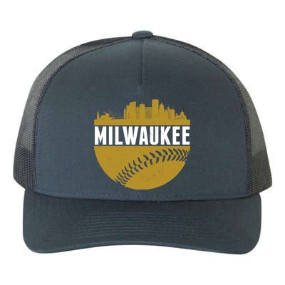 Classic Milwaukee Skyline Baseball  Yupoong Adult 5-Panel Trucker Hat