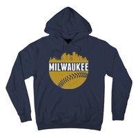 Classic Milwaukee Skyline Baseball  Hoodie