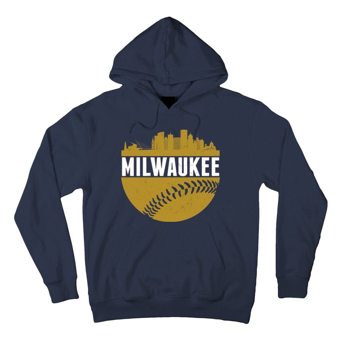 Classic Milwaukee Skyline Baseball  Hoodie