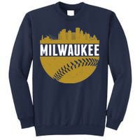 Classic Milwaukee Skyline Baseball  Sweatshirt