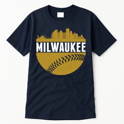 Classic Milwaukee Skyline Baseball  Tall T-Shirt