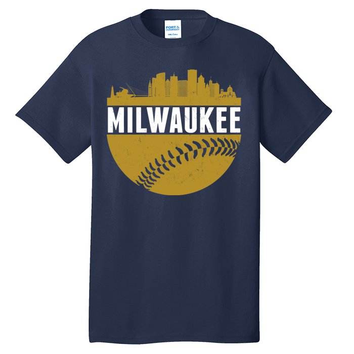 Classic Milwaukee Skyline Baseball  Tall T-Shirt