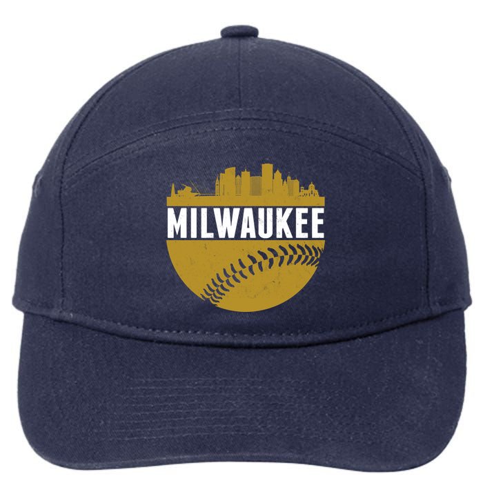 Classic Milwaukee Skyline Baseball  7-Panel Snapback Hat