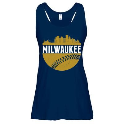 Classic Milwaukee Skyline Baseball  Ladies Essential Flowy Tank