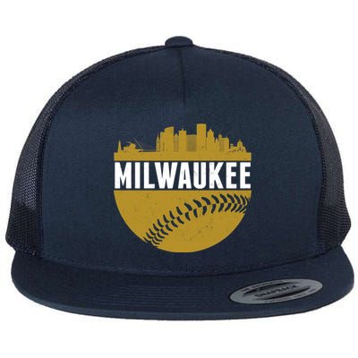 Classic Milwaukee Skyline Baseball  Flat Bill Trucker Hat