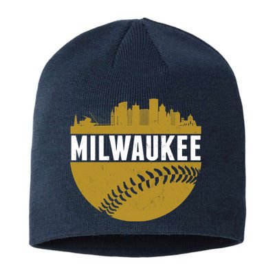 Classic Milwaukee Skyline Baseball  Sustainable Beanie