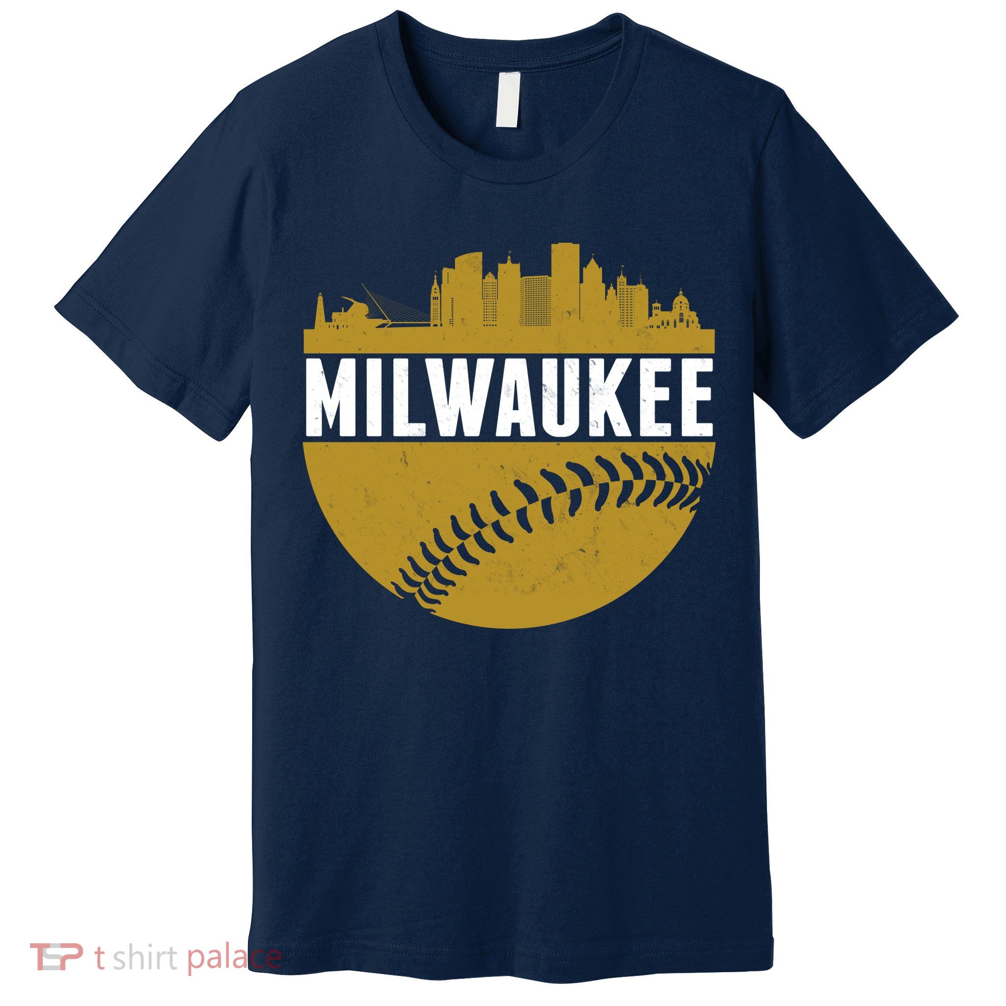 Classic Milwaukee Skyline Baseball  Premium T-Shirt