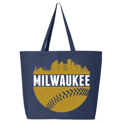 Classic Milwaukee Skyline Baseball  25L Jumbo Tote