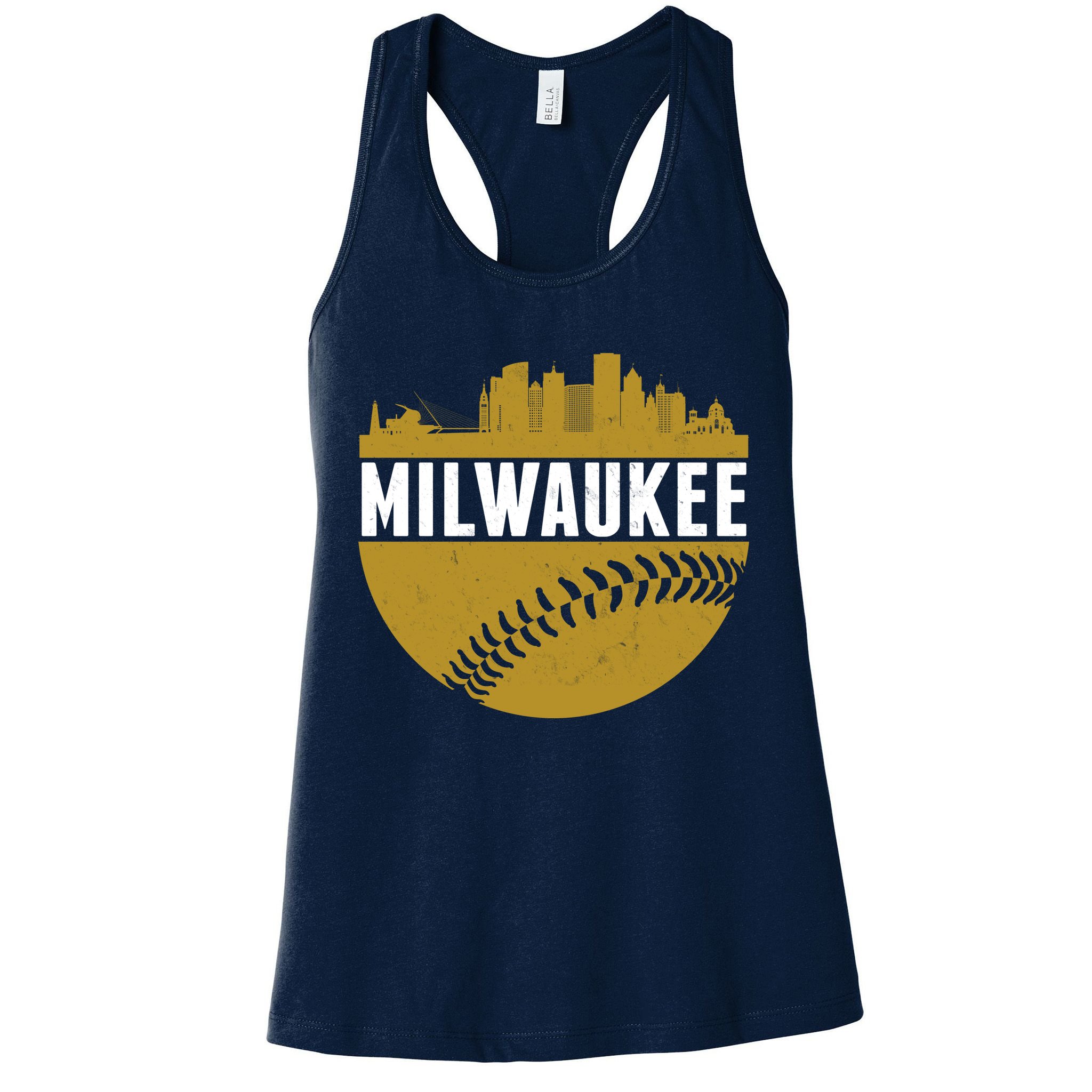 Classic Milwaukee Skyline Baseball  Womens Tank Top