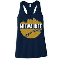 Classic Milwaukee Skyline Baseball  Women's Racerback Tank