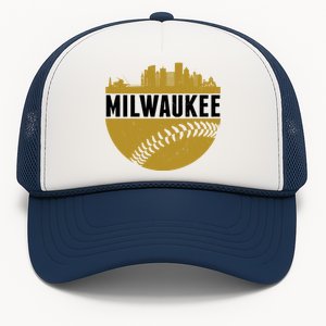 Classic Milwaukee Skyline Baseball  Trucker Hat