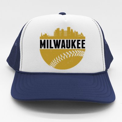 Classic Milwaukee Skyline Baseball  Trucker Hat