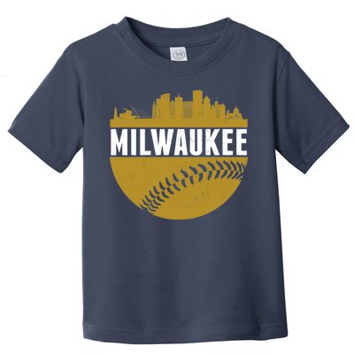 Classic Milwaukee Skyline Baseball  Toddler T-Shirt