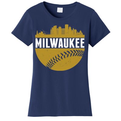 Classic Milwaukee Skyline Baseball  Women's T-Shirt