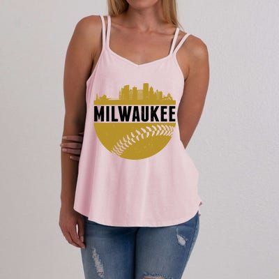 Classic Milwaukee Skyline Baseball  Women's Strappy Tank