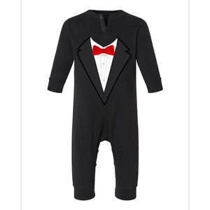 Classic Party Tuxedo Infant Fleece One Piece