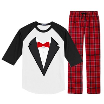 Classic Party Tuxedo Raglan Sleeve Pajama Set