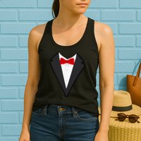 Classic Party Tuxedo Womens Tank Top