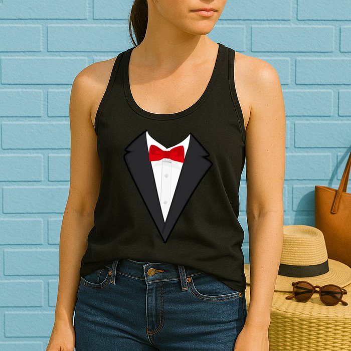 Classic Party Tuxedo Womens Tank Top