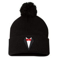 Classic Party Tuxedo Pom Pom 12in Knit Beanie