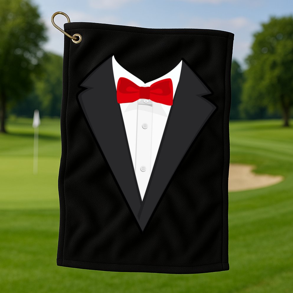 Classic Party Tuxedo Golf Towel