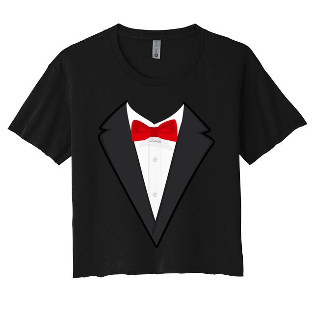 Classic Party Tuxedo Crop Top