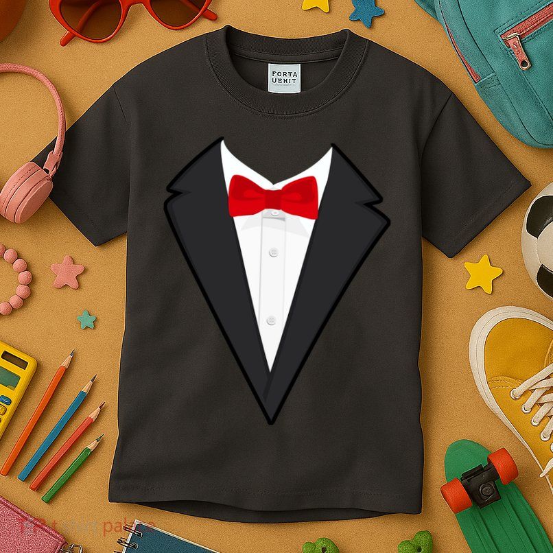 Classic Party Tuxedo Kids T-Shirt