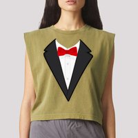 Classic Party Tuxedo Garment-Dyed Women's Muscle Tee