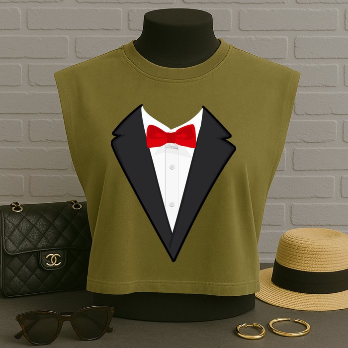 Classic Party Tuxedo Garment-Dyed Women's Muscle Tee