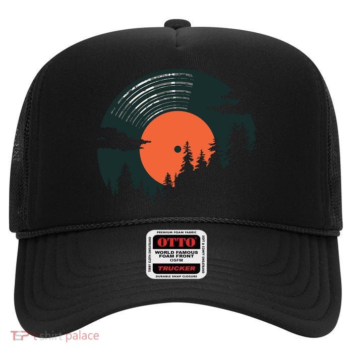 Classic Record Forest  High Crown Mesh Back Trucker Hat
