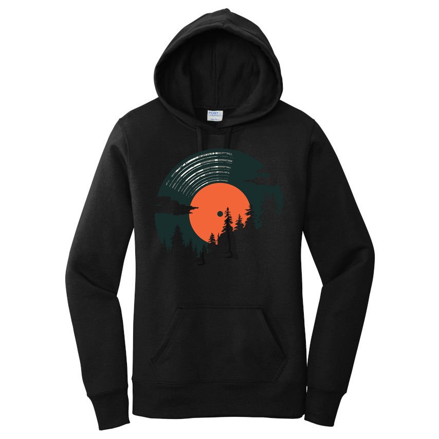Classic Record Forest  Women's Pullover Hoodie