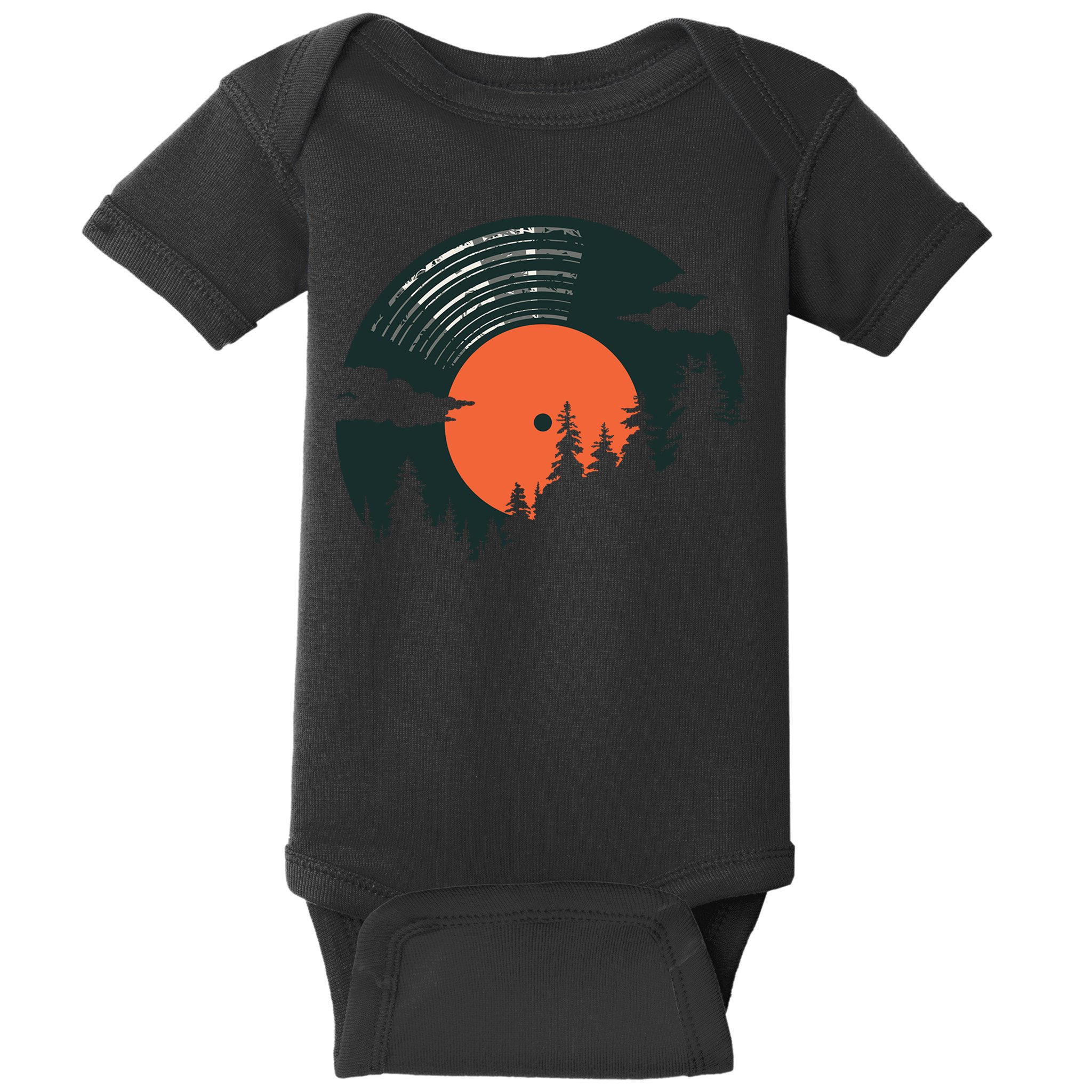 Classic Record Forest  Baby Bodysuit