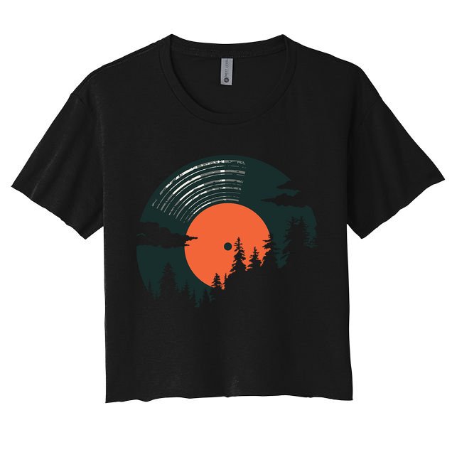 Classic Record Forest  Crop Top