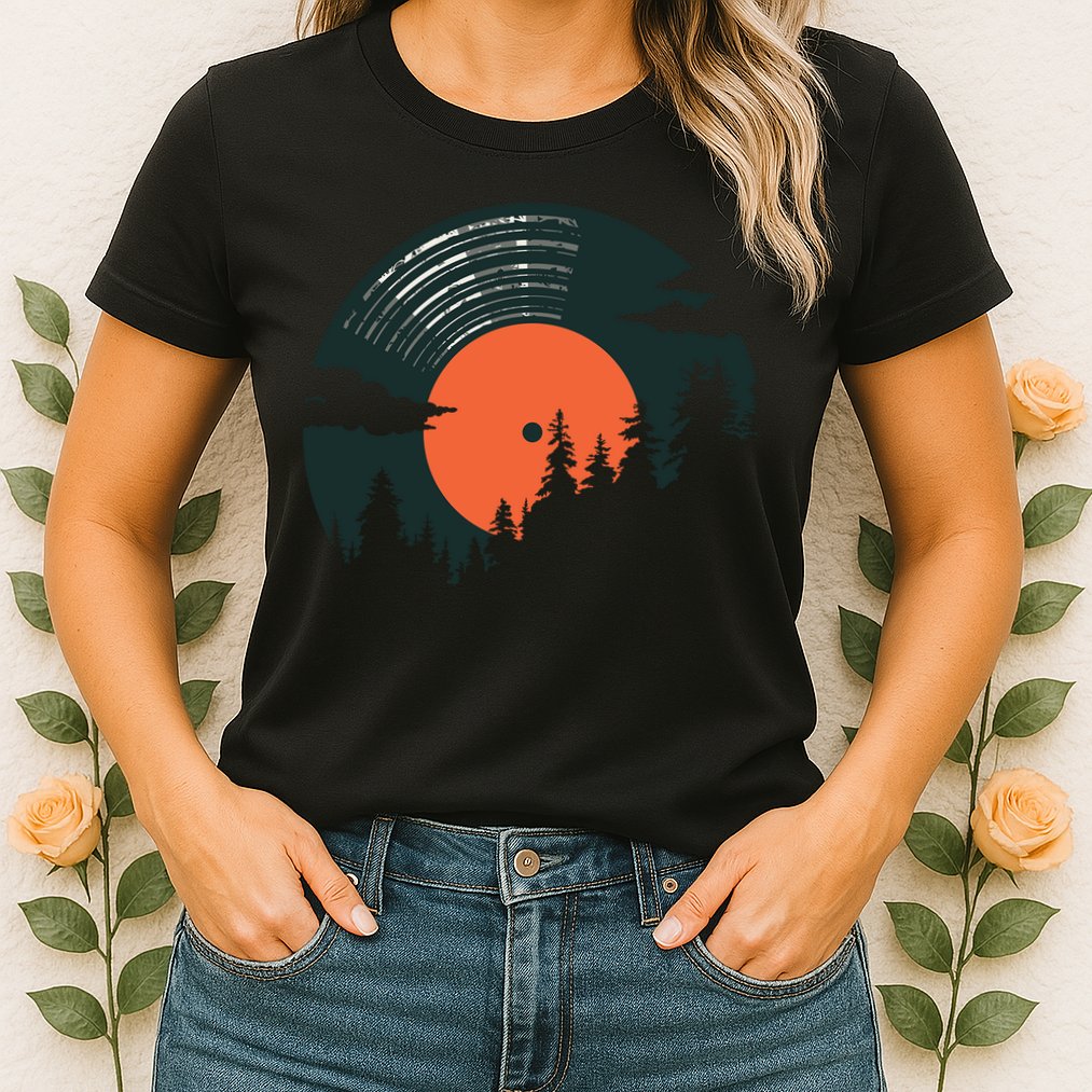 Classic Record Forest  Womens T-Shirt